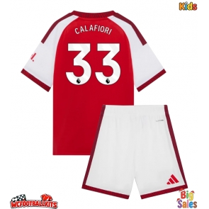 Arsenal Riccardo Calafiori #33 Replica Home Stadium Kit for Kids 2026-27 Short Sleeve (+ pants)